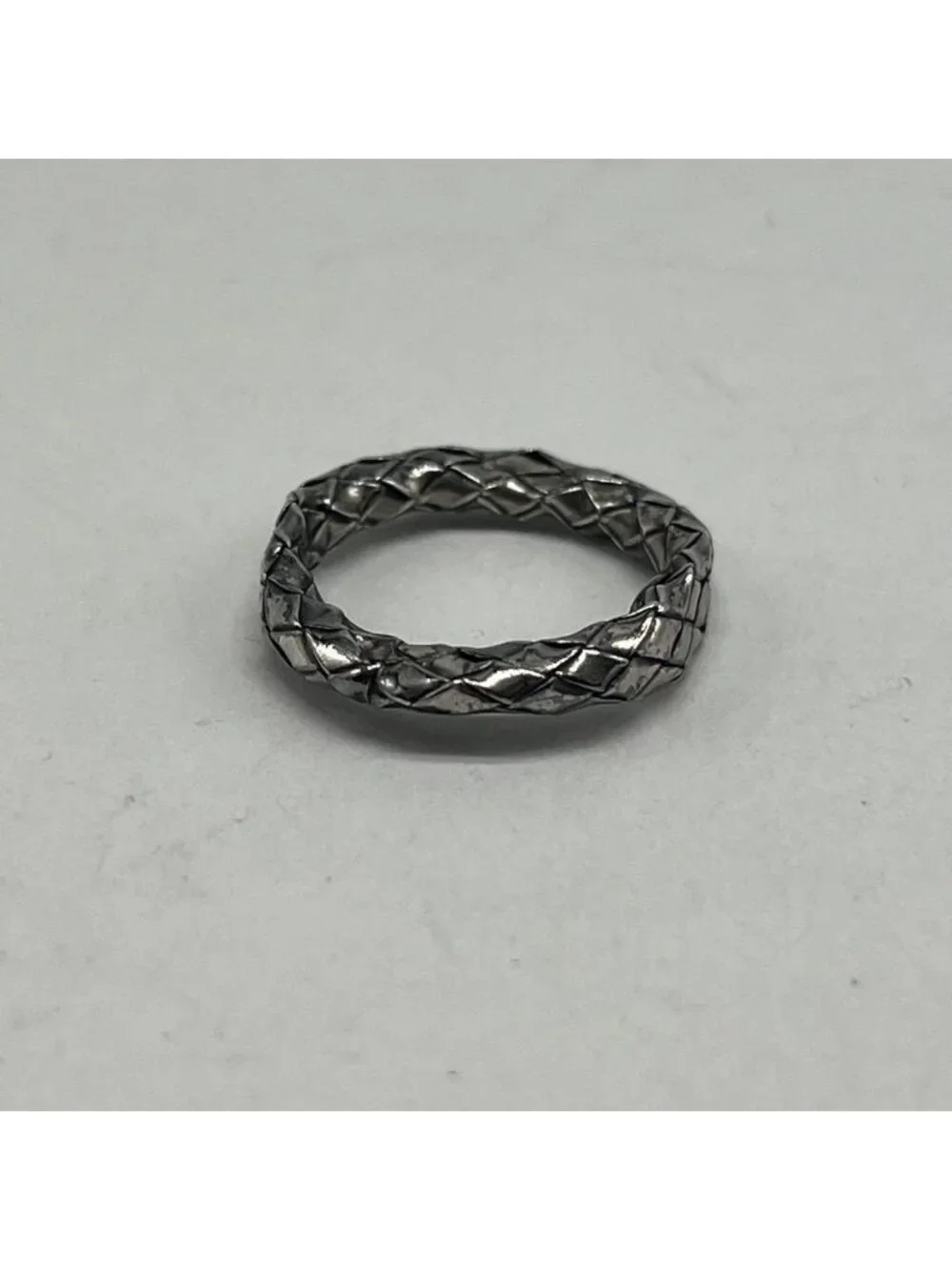 Bottega Veneta Intrecciato Ring Silver